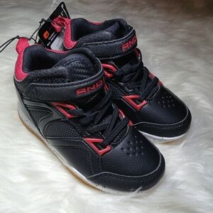 AND1 Kids Black and Red Sneakers